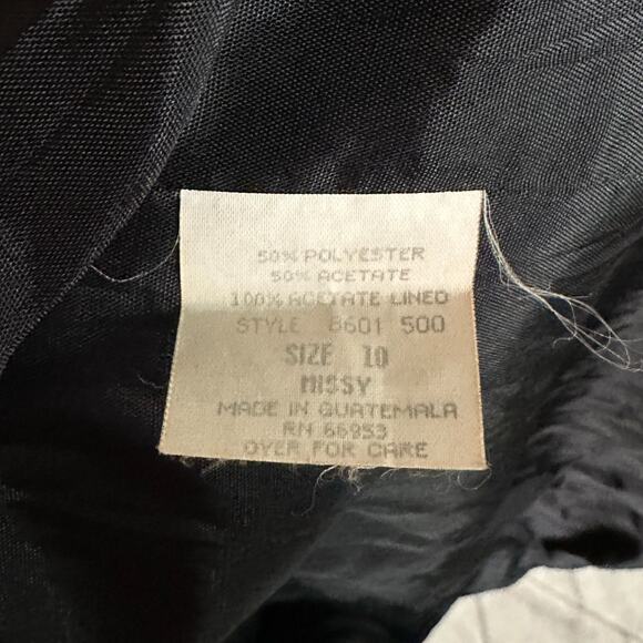 Leslie Fay Black Open Beaded Blazer, Size 10, Pre-owned - Picture 4 of 5